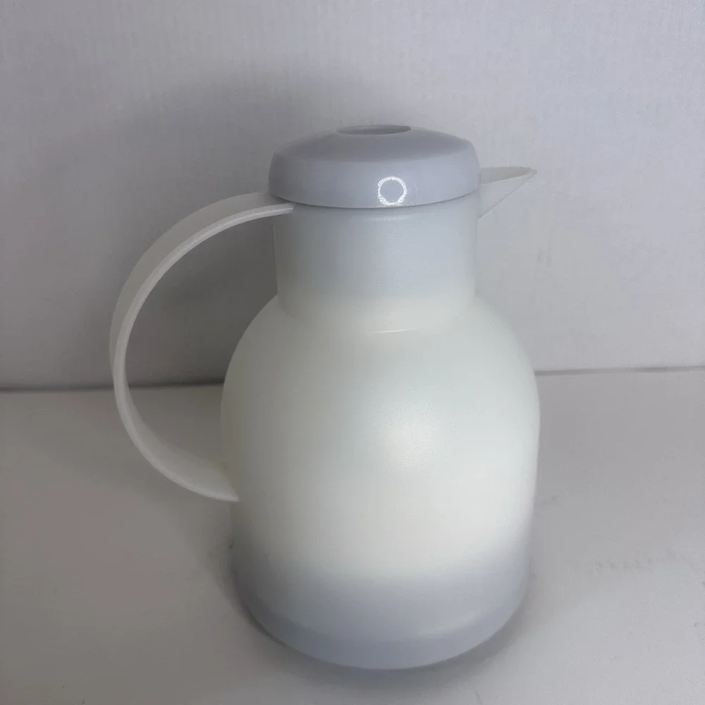 Emsa Samba‎ Vacuum Jug Quick Press 1L White Coffee, Tea Jug Vacuum Flask